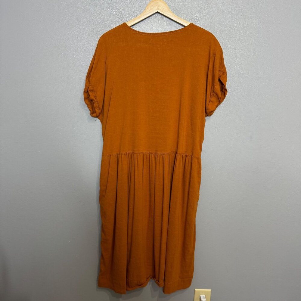 LOU & GREY rust midi dress size L - Picture 6 of 6